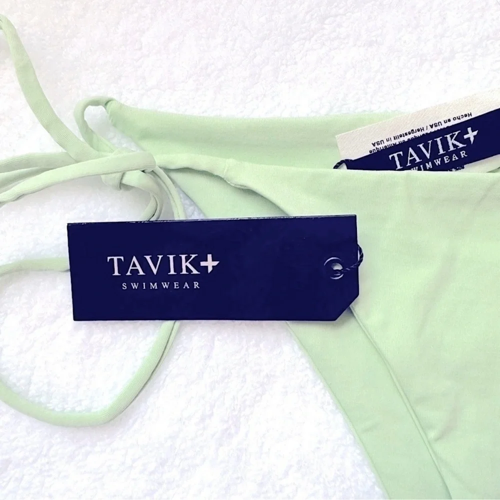 NWT Tavik Extra-High Leg Extra-Cheeky Bikini Bottom Sea Foam Green Size X-Small